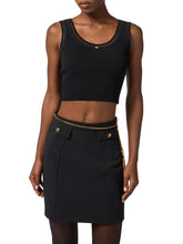 Load image into Gallery viewer, Top in ribbed knit fabric with jewel logo