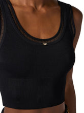 Load image into Gallery viewer, Top in ribbed knit fabric with jewel logo