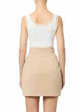 Load image into Gallery viewer, Top in ribbed knit fabric with jewel logo