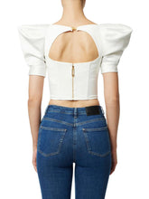 Load image into Gallery viewer, Top in crêpe and duchess satin fabrics