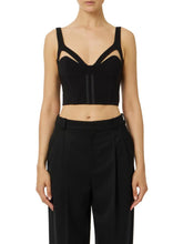 Load image into Gallery viewer, Top in lightweight crêpe fabric with tulle