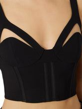 Load image into Gallery viewer, Top in lightweight crêpe fabric with tulle