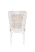 Load image into Gallery viewer, Organza bib with crystals