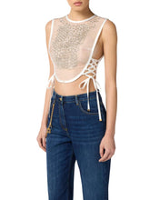 Load image into Gallery viewer, Organza bib with crystals