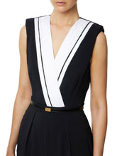 Load image into Gallery viewer, Jumpsuit in lightweight crêpe fabric with tuxedo details