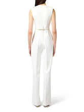 Load image into Gallery viewer, Jumpsuit in lightweight crêpe fabric with tuxedo details