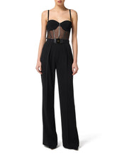Load image into Gallery viewer, Jumpsuit in lightweight crêpe and tulle fabrics