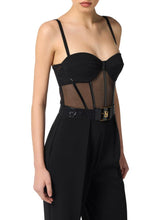 Load image into Gallery viewer, Jumpsuit in lightweight crêpe and tulle fabrics