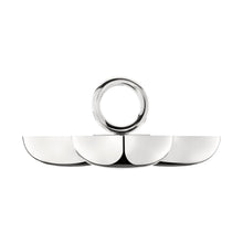 Load image into Gallery viewer, Small silver-plated 3-bowl snack dish
