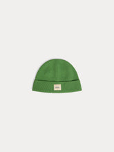 Load image into Gallery viewer, Benny hat with cuff and Bonpoint vignette in green wool