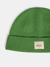 Load image into Gallery viewer, Benny hat with cuff and Bonpoint vignette in green wool