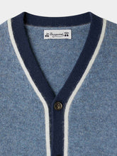 Load image into Gallery viewer, Garfield Blue Cashmere V-Neck Cardigan