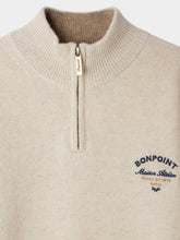 Load image into Gallery viewer, Gert cashmere sweater with trucker collar and Bonpoint embroidery