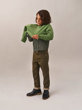 Load image into Gallery viewer, Jason sweater with elbow patches in green wool