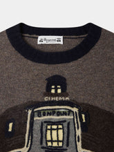 Load image into Gallery viewer, Jacquard and cinema embroidered wool bath jean sweater
