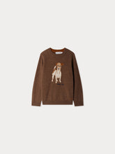 Load image into Gallery viewer, Berlioz jacquard sweater with hand-embroidered cashmere dog