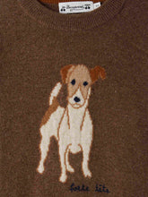 Load image into Gallery viewer, Berlioz jacquard sweater with hand-embroidered cashmere dog