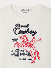 Load image into Gallery viewer, Tadda T-shirt with French cowboy embroidery in organic cotton