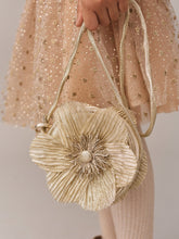Load image into Gallery viewer, Jordan bag in gold lamé fabric