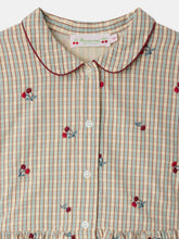 Load image into Gallery viewer, Janessa dress in organic cotton with cherry embroidery