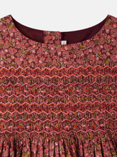 Load image into Gallery viewer, Smocked and embroidered Duchess dress in Liberty fabric in organic cotton