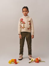 Load image into Gallery viewer, Gillia sweater in jacquard and hand-embroidered flowers