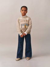 Load image into Gallery viewer, Jodora sweater in jacquard and hand embroidery Café Bonpoint