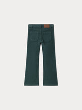 Load image into Gallery viewer, Jennifael straight pants in green organic cotton velvet