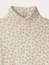 Load image into Gallery viewer, Tahiti organic cotton cherry print turtleneck t-shirt