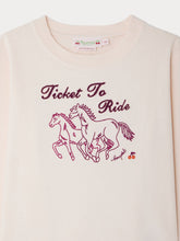 Load image into Gallery viewer, Theia T-shirt with embroidered horses in organic cotton