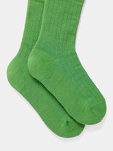 Load image into Gallery viewer, Elvire green cotton socks