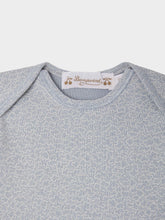 Load image into Gallery viewer, Timi printed set with American neckline in blue-grey organic cotton