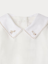 Load image into Gallery viewer, September bodysuit with embroidered donkey collar in organic cotton