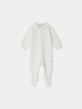 Load image into Gallery viewer, Tintina velvet pajamas with embroidered stars and moons in velvet collar