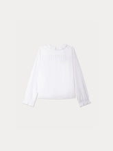 Load image into Gallery viewer, Joba blouse with embroidered collar in organic cotton