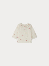 Load image into Gallery viewer, Ganiti blouse in striped organic cotton with cherry embroidery