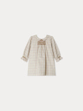 Load image into Gallery viewer, Juju smocked and embroidered plaid dress