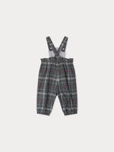 Load image into Gallery viewer, Gray checkered papaya overalls