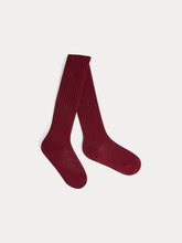 Load image into Gallery viewer, Banny burgundy cotton tights