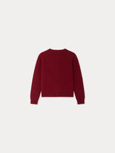 Load image into Gallery viewer, Burgundy Manon cardigan with cherries in cashmere
