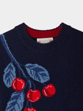 Load image into Gallery viewer, Maxine round-neck sweater with cherry motif