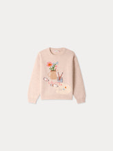 Load image into Gallery viewer, Tahini sweater with hand embroidered painter's workshop