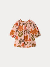 Load image into Gallery viewer, Muce baby smocked dress in organic cotton flower print