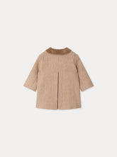 Load image into Gallery viewer, Mocha baby coat with velvet collar and padded lining