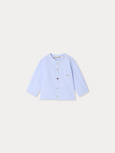 Load image into Gallery viewer, Matis baby shirt with hand-embroidered fir trees and hedgehogs