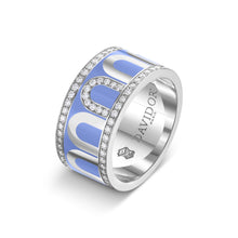 Load image into Gallery viewer, L'Arc de DAVIDOR Ring GM, 18k White Gold with Hortensia Lacquered Ceramic and Porta Diamonds - DAVIDOR