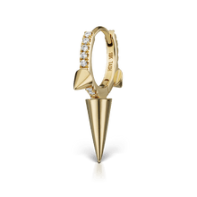 Load image into Gallery viewer, Triple Long Spike Diamond Eternity Hoop Earring (8mm)