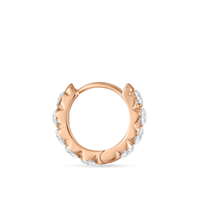 Load image into Gallery viewer, Invisible Set Large Diamond Eternity Hoop Earring (8mm)