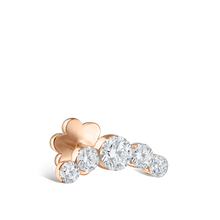 Load image into Gallery viewer, Invisible Set Five Diamond Open Curve Threaded Stud Earring