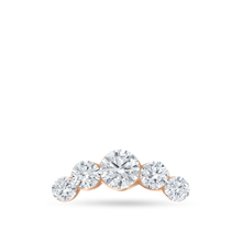 Load image into Gallery viewer, Invisible Set Five Diamond Open Curve Threaded Stud Earring